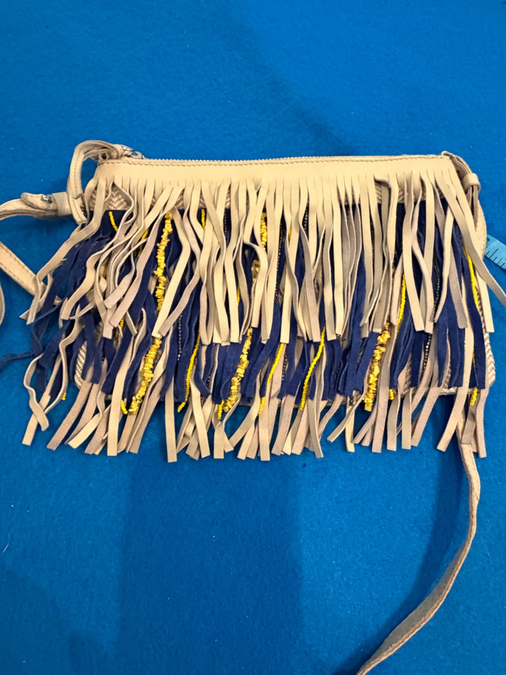 🌴 Sam Edelman Beaded Fringe Boho Crossbody Bag